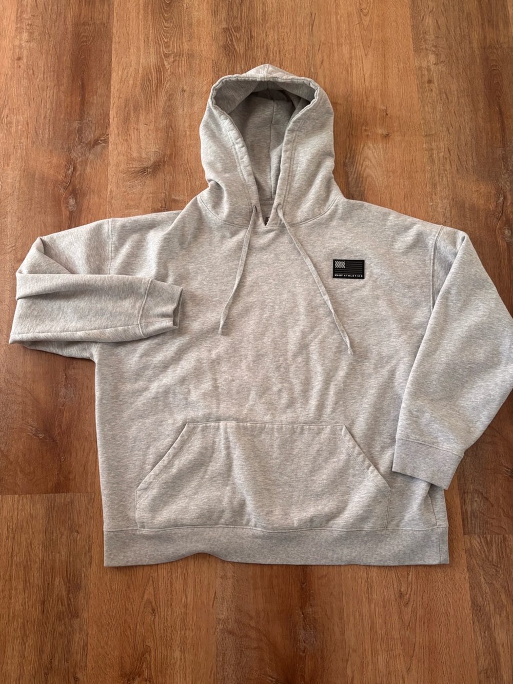 XX-XY Classic Light Gray Pullover Hoodie with patch xl